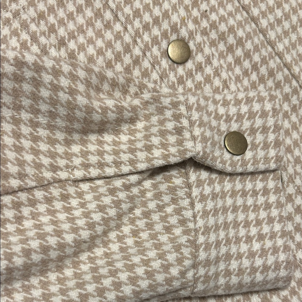 Hem & Thread Beige Houndstooth Jacket - Picture 8 of 8